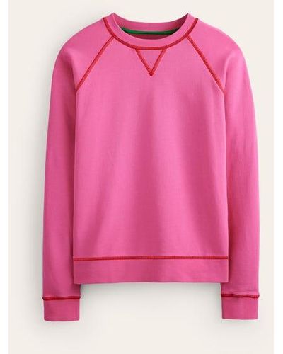 Boden Washed Raglan Sweatshirt - Pink