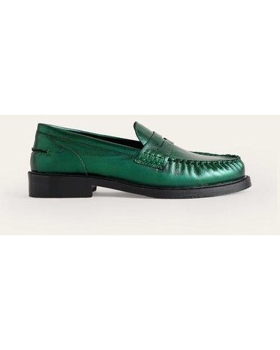 Green Loafers and moccasins for Women | Lyst