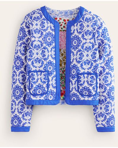 Boden Quilted Reversible Jacket - Blue