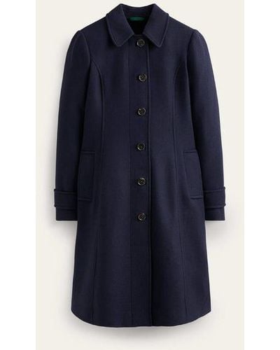 Boden Durham Wool Collared Coat - Blue