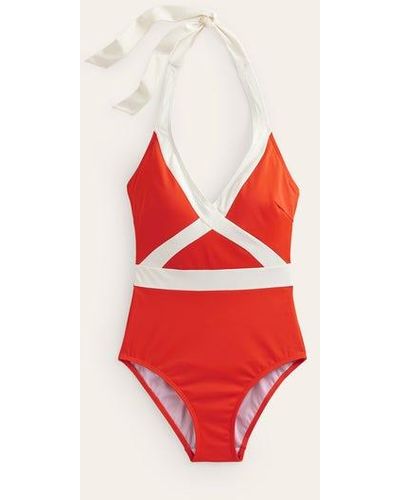 Boden Kefalonia Halterneck Swimsuit - Red