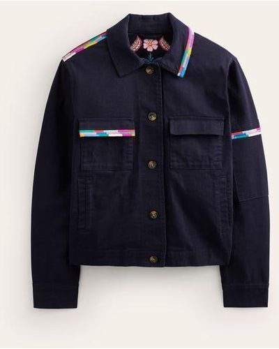 Boden Islington Embroidered Jacket - Blue