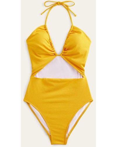 Boden Cut-out Detail String Swimsuit - Yellow