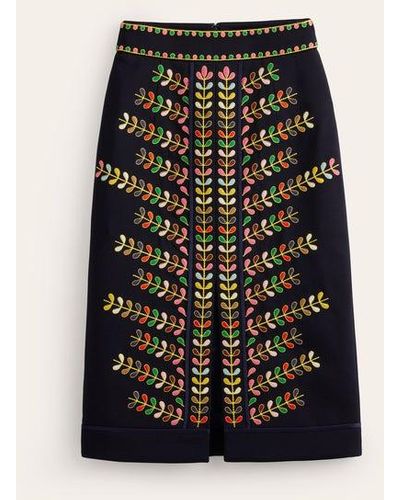 Boden Embroidered Icon Skirt - Black