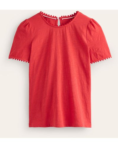 Boden T-shirt ali en jersey - Rouge