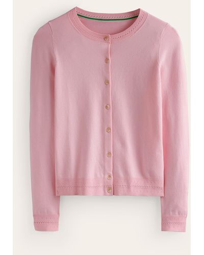 Boden Catriona Cotton Cardigan - Pink