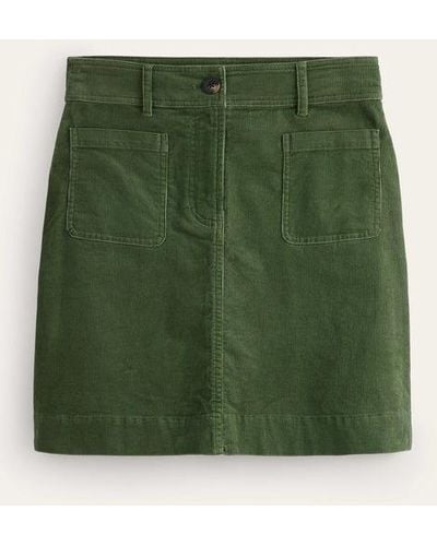Boden Estella Cord Mini Skirt - Green