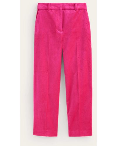 Boden Kew Velvet Trousers - Pink