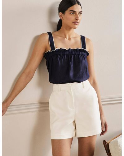 Boden Short carrie taille haute - Blanc