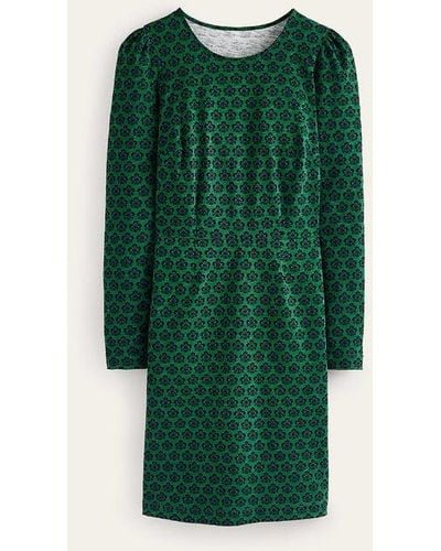 Boden Penelope Jersey Dress Amazon Green, Carnation Stamp