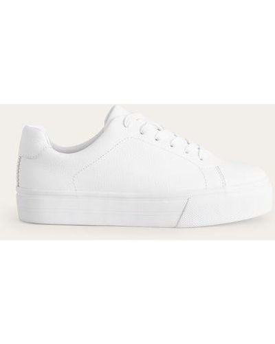 Boden Leather Flatform Sneakers - Natural