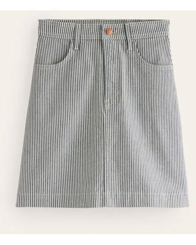 Boden Nell Denim Mini Skirt - Gray