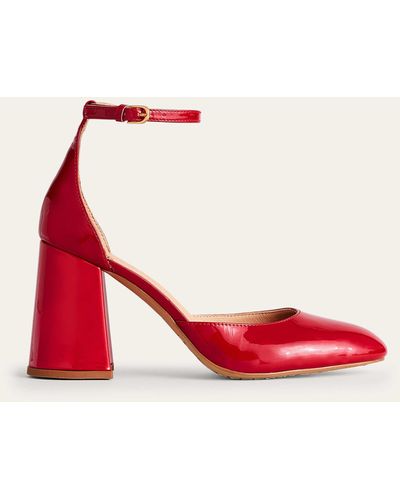 Boden Patent-leather Court Shoes - Red
