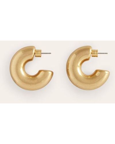 Boden Chunky Small Hoop Earrings - Natural