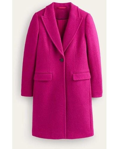 Boden Canterbury Textured Coat - Pink