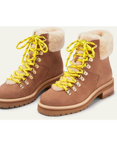 Boden Lace-up Hiking Boots - Yellow