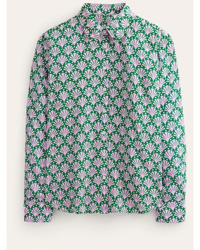 Boden Sienna Silk Shirt - Green