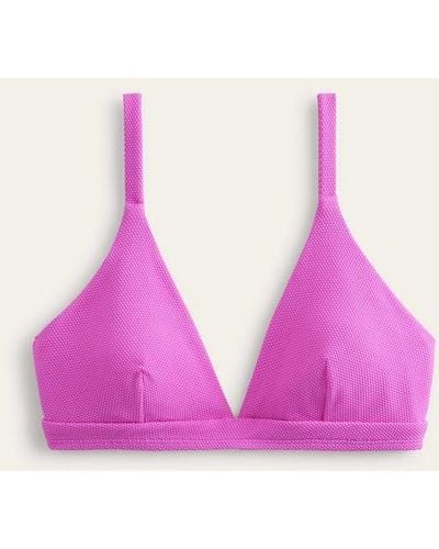 Boden Arezzo V-neck Bikini Top - Pink