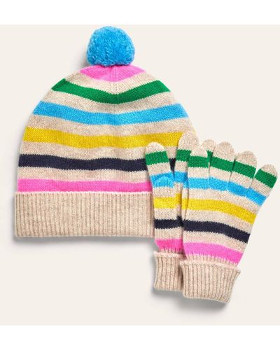 Boden Striped Cashmere Knitted Set Couloured Christmas - Multicolour