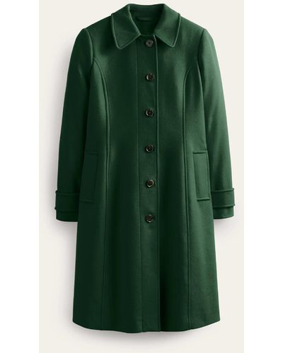 Boden Durham Wool Collared Coat - Green