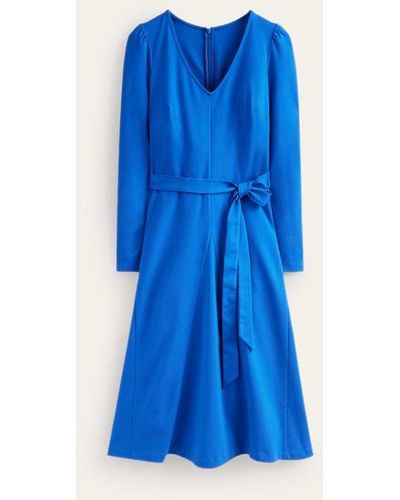 Boden Fit And Flare Godet Dress - Blue