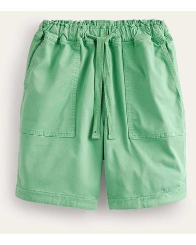 Boden Relaxed Twill Shorts - Green
