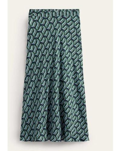 Boden Cecelia Midi Skirt Amazon Green, Ribbon Wave