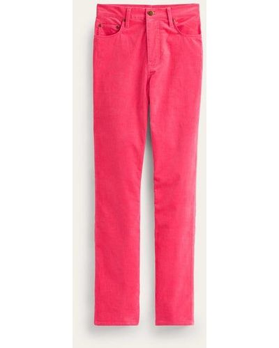 Boden Velveteen Slim-straight Jeans - Pink