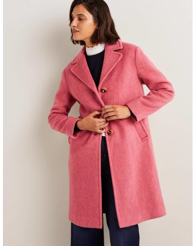 Boden Manteau à col en laine italienne - Rouge