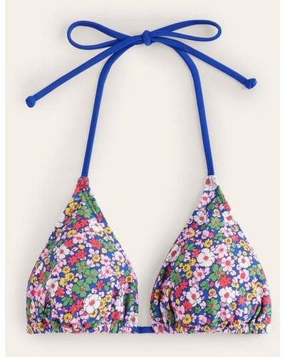 Boden Symi String Bikini Top Multi, Botanical Bud - Blue