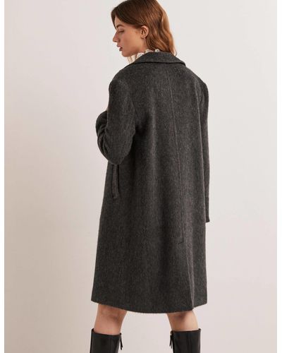 Boden Manteau à col en laine italienne - Noir