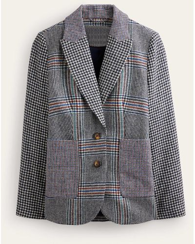 Boden Marylebone Tweed Blazer - Grey
