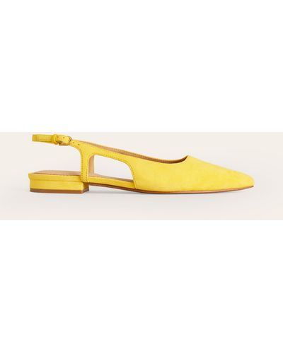 Boden Cut Out Slingback Flats - Yellow