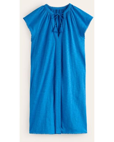 Boden Millie pom cotton dress - Blau