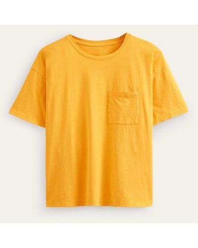 Boden Oversized Washed T-shirt - Yellow