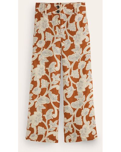 Boden Westbourne Linen Crop Trousers - Natural