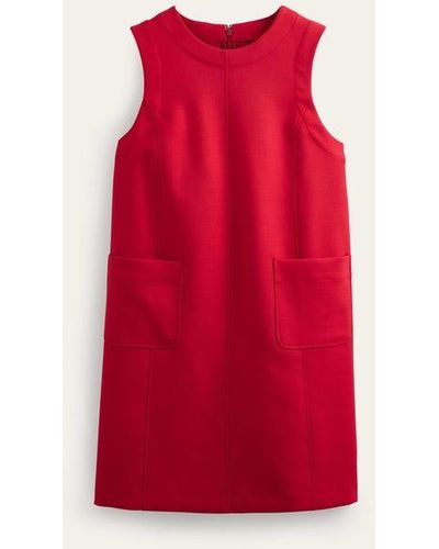 Boden Pocket Detail Mini Shift Dress - Red