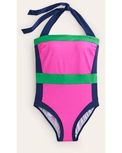 Boden Santorini Halterneck Swimsuit - Pink