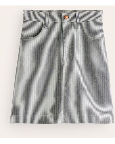 Boden Nell Denim Mini Skirt - Grey