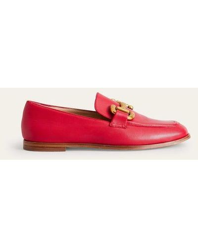 Boden Iris Snaffle Loafers - Red