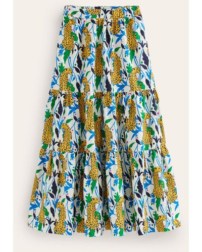 Boden Lorna Tiered Maxi Skirt - White