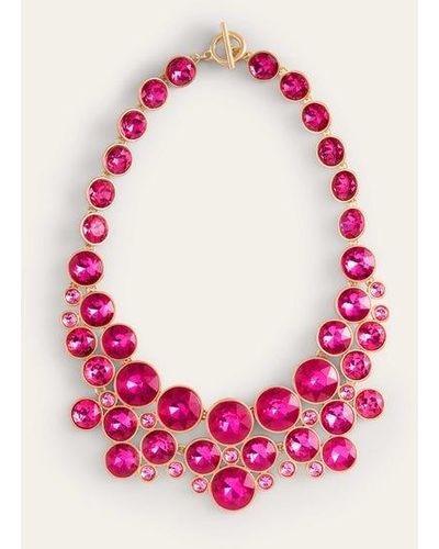 Boden Andrea Jewel Cluster Necklace - Pink