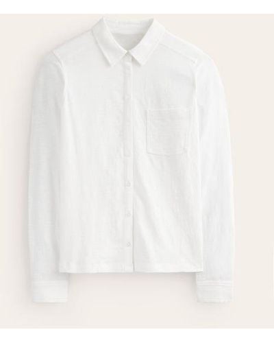 Boden Amelia Jersey Shirt - White