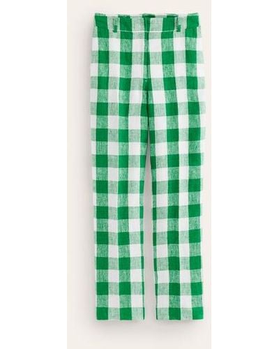Boden Kew Linen Pants - Green