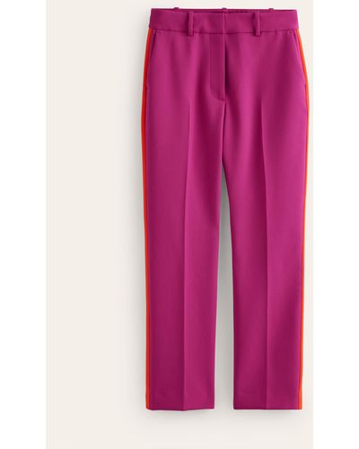 Boden Kew Side Stripe Trousers - Pink