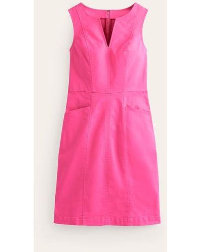 Boden Helena Chino Short Dress - Pink