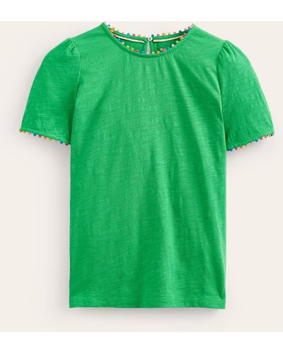 Boden T-shirt ali en jersey - Vert