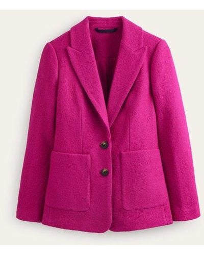 Boden Marylebone Textured Blazer - Pink