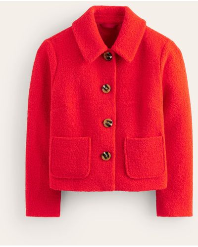 Boden Rye Cropped Jacket - Red