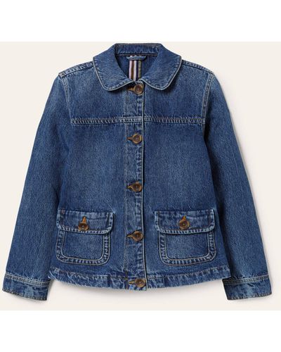 Boden Patch Pocket Chore Jacket Mid Vintage - Blue